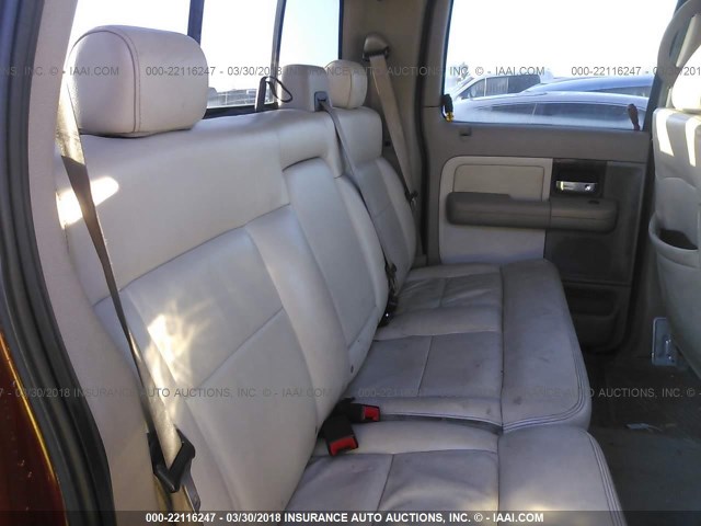 1FTPW12564KC99208 - 2004 LINCOLN MARK LT SUPERCREW BURGUNDY photo 8