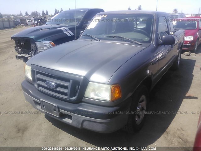 1FTYR14U04PB17635 - 2004 FORD RANGER SUPER CAB GRAY photo 2