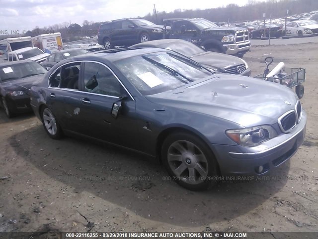 WBAHL83567DT10475 - 2007 BMW 750 I BLUE photo 1