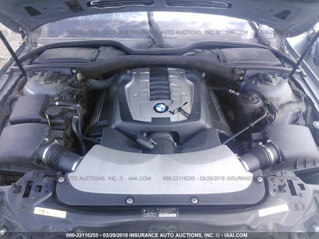 WBAHL83567DT10475 - 2007 BMW 750 I BLUE photo 10