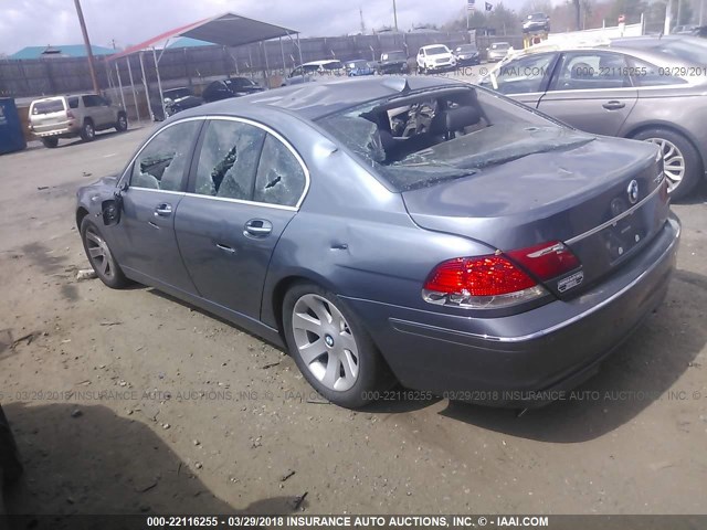 WBAHL83567DT10475 - 2007 BMW 750 I BLUE photo 3