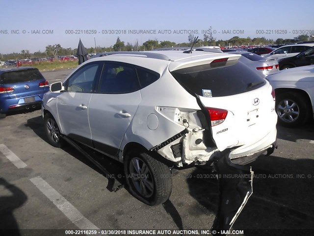 KM8JU3AC7DU676572 - 2013 HYUNDAI TUCSON GLS/LIMITED WHITE photo 3