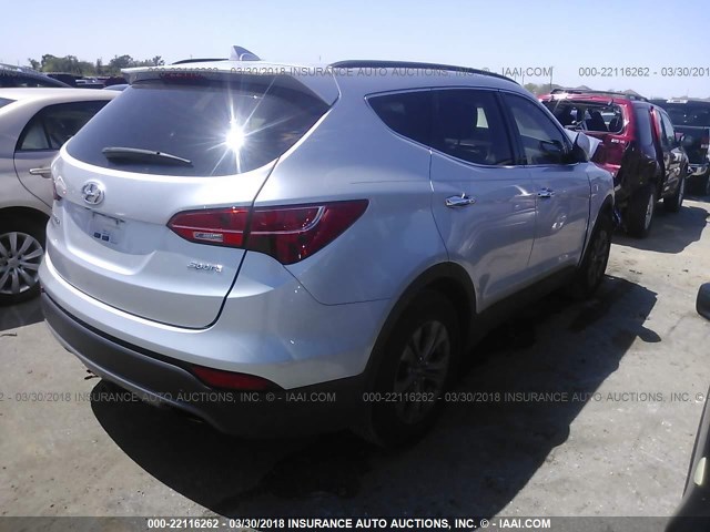 5XYZU3LB3GG311632 - 2016 HYUNDAI SANTA FE SPORT  SILVER photo 4