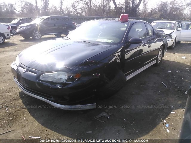 2G1WX15KX19261402 - 2001 CHEVROLET MONTE CARLO SS შავი ფოტო 2