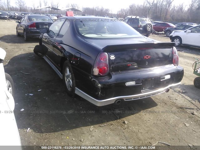 2G1WX15KX19261402 - 2001 CHEVROLET MONTE CARLO SS შავი ფოტო 3