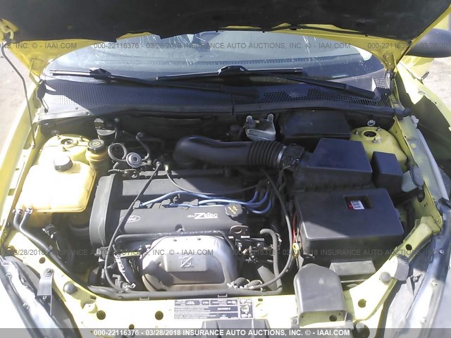 1FAFP36331W254122 - 2001 FORD FOCUS SE/SE COMFORT YELLOW photo 10