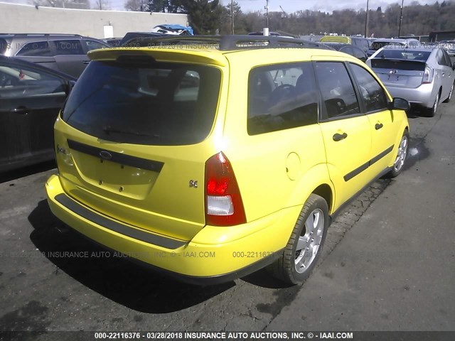 1FAFP36331W254122 - 2001 FORD FOCUS SE/SE COMFORT YELLOW photo 4