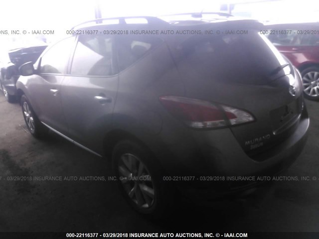 JN8AZ1MW2DW308261 - 2013 NISSAN MURANO S/SL/LE GOLD photo 3