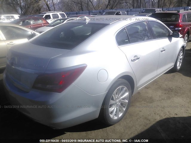 1G4GB5G36EF103106 - 2014 BUICK LACROSSE SILVER photo 4