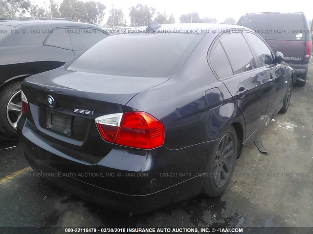 WBAVC53557FZ74482 - 2007 BMW 328 I SULEV BLUE photo 4