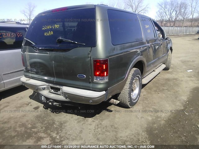 1FMNU44S14EB57778 - 2004 FORD EXCURSION EDDIE BAUER GREEN photo 4