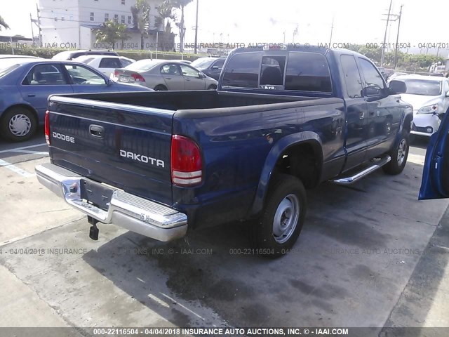 1D7HG32N93S184975 - 2003 DODGE DAKOTA SPORT BLUE photo 4