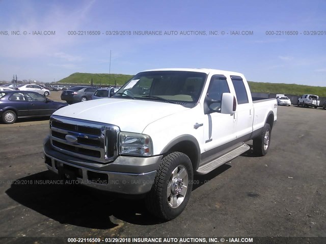 1FTWW31P76EC63989 - 2006 FORD F350 SRW SUPER DUTY WHITE photo 2