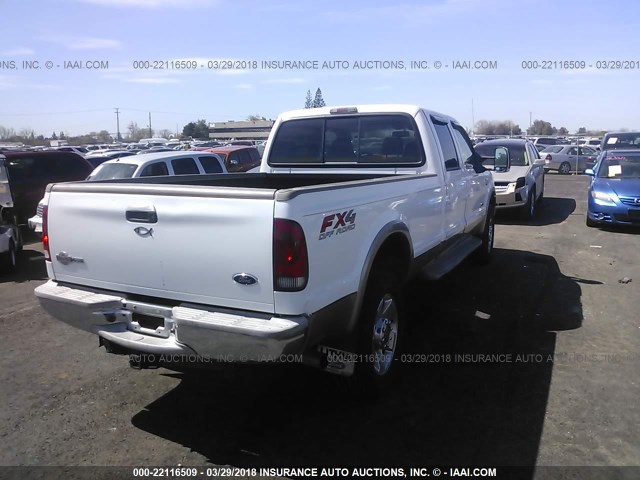 1FTWW31P76EC63989 - 2006 FORD F350 SRW SUPER DUTY WHITE photo 4