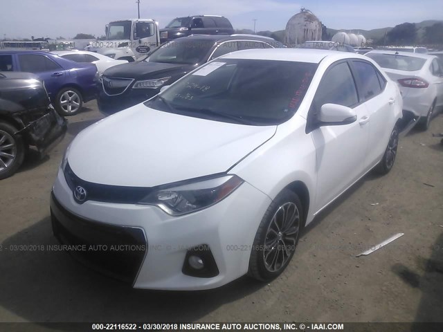 5YFBURHE6EP168000 - 2014 TOYOTA COROLLA L/LE/LE PLS/PRM/S/S PLS WHITE photo 2