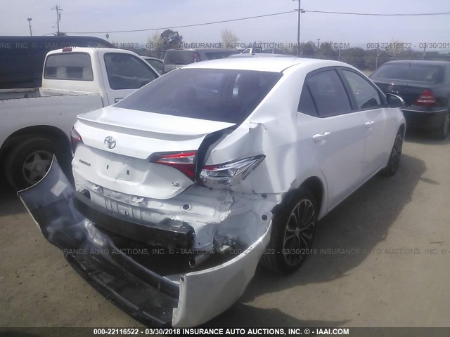 5YFBURHE6EP168000 - 2014 TOYOTA COROLLA L/LE/LE PLS/PRM/S/S PLS WHITE photo 4