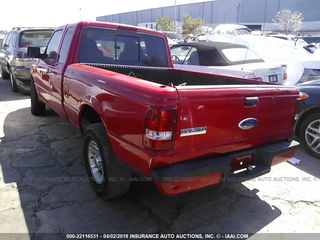 1FTYR44U97PA64438 - 2007 FORD RANGER SUPER CAB RED photo 3