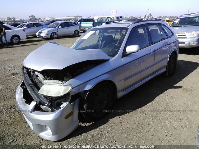 JM1BJ245521534292 - 2002 MAZDA PROTEGE PR5 SILVER photo 2