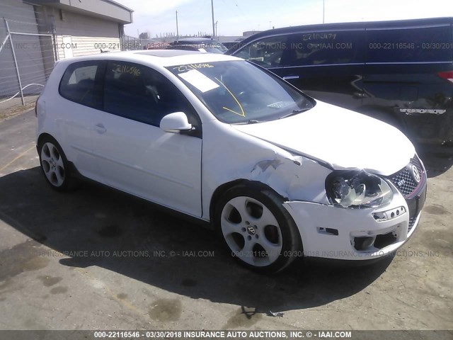 WVWEV71K66W066784 - 2006 VOLKSWAGEN NEW GTI WHITE photo 1