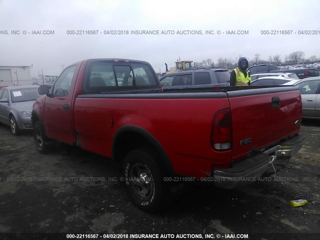 2FTZF1820XCB08848 - 1999 FORD F150 RED photo 3