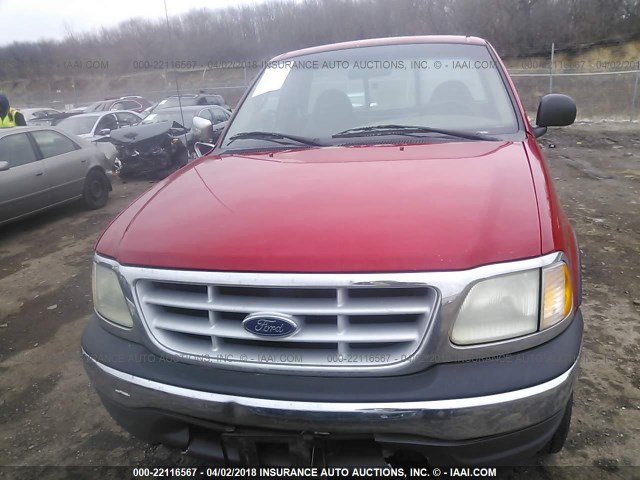 2FTZF1820XCB08848 - 1999 FORD F150 RED photo 6