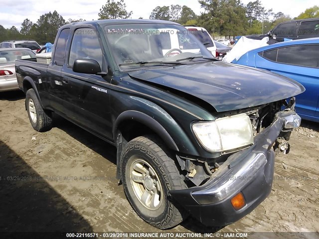 4TASN92N8XZ513148 - 1999 TOYOTA TACOMA XTRACAB PRERUNNER GREEN photo 1