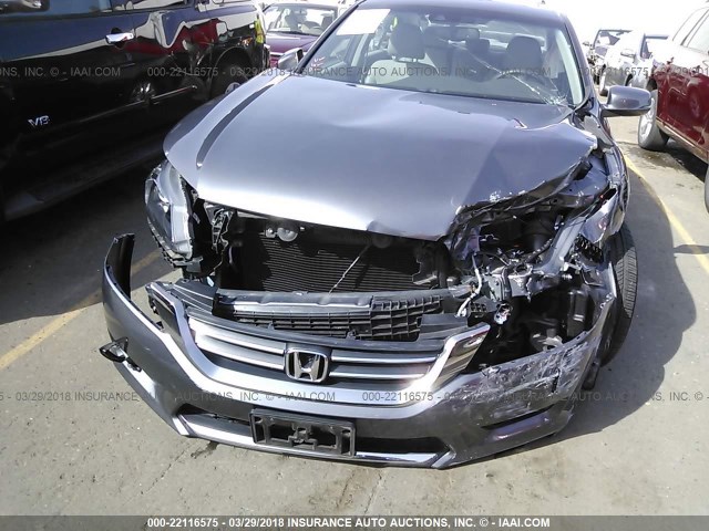 1HGCR2F89DA170385 - 2013 HONDA ACCORD EXL GRAY photo 6