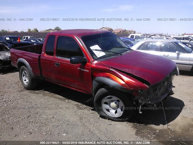 5TESN92NX4Z429367 - 2004 TOYOTA TACOMA XTRACAB PRERUNNER RED photo 1