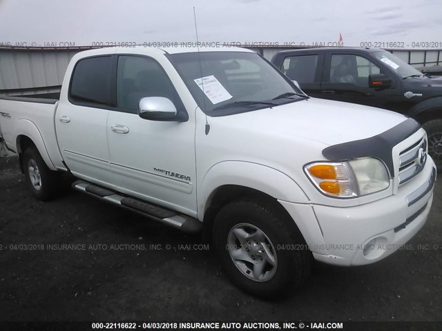 5TBDT44154S444389 - 2004 TOYOTA TUNDRA DOUBLE CAB SR5 WHITE photo 1