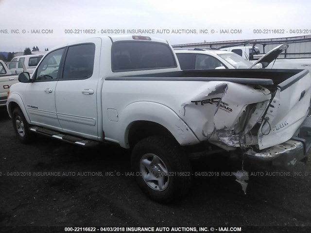 5TBDT44154S444389 - 2004 TOYOTA TUNDRA DOUBLE CAB SR5 WHITE photo 3