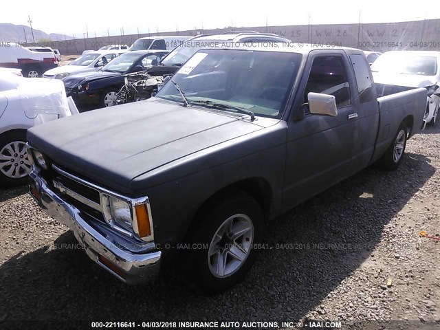 1GCCS19Z8N0163386 - 1992 CHEVROLET S TRUCK S10 GRAY photo 2