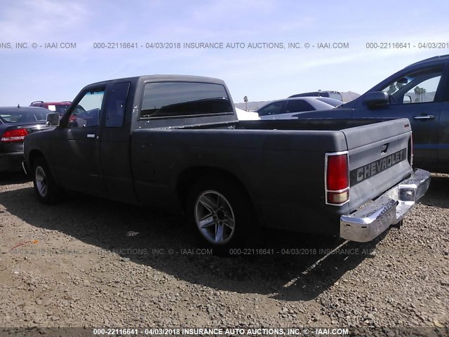 1GCCS19Z8N0163386 - 1992 CHEVROLET S TRUCK S10 GRAY photo 3