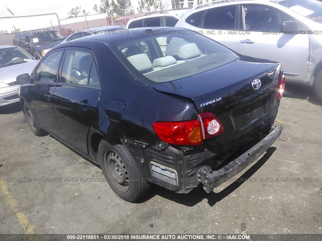 1NXBU40E09Z136680 - 2009 TOYOTA COROLLA S/LE/XLE BLACK photo 3