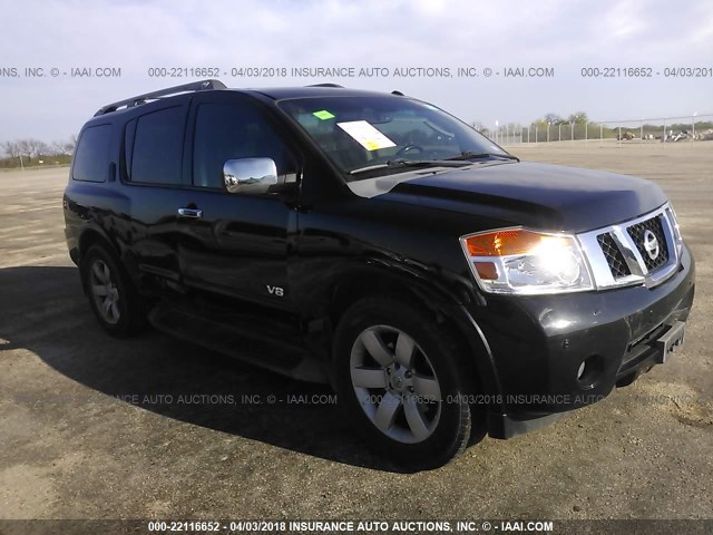 5N1BA08D58N617773 - 2008 NISSAN ARMADA SE/LE BLACK photo 1