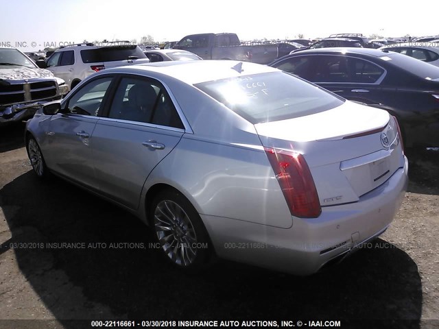 1G6AR5SX6E0193735 - 2014 CADILLAC CTS LUXURY COLLECTION SILVER photo 3