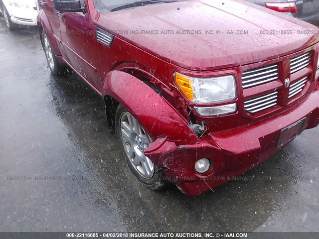 1D8GU58627W656413 - 2007 DODGE NITRO R/T RED photo 6