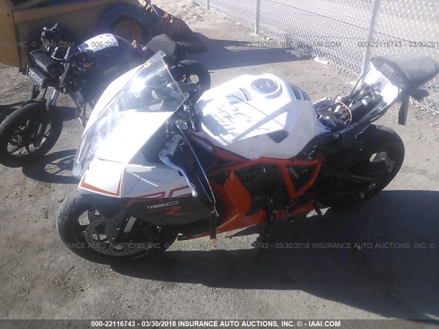 VBKVR9400EM906075 - 2014 KTM 1190 RC8 WHITE photo 2