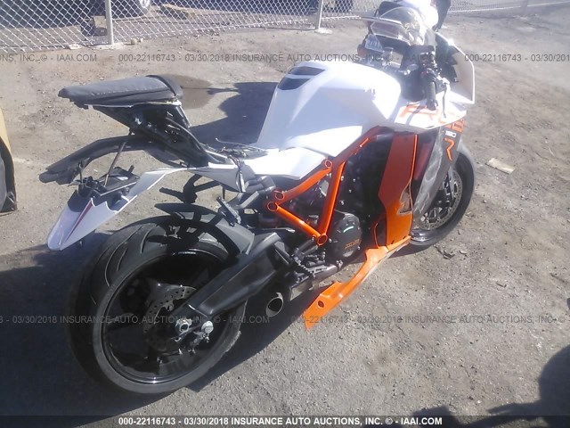 VBKVR9400EM906075 - 2014 KTM 1190 RC8 WHITE photo 4