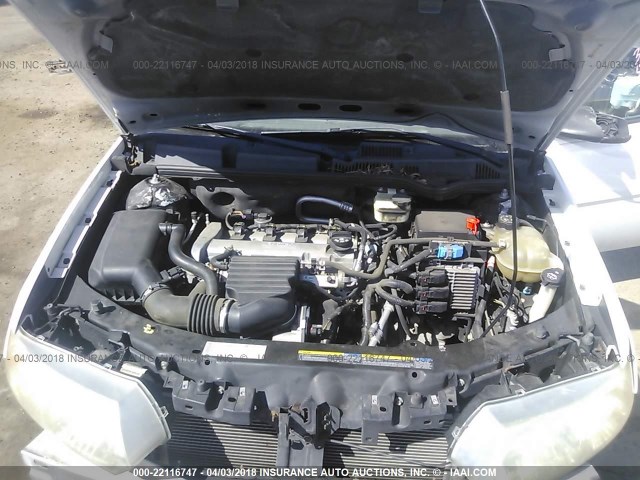 1G8AJ58F17Z118677 - 2007 SATURN ION LEVEL 2 WHITE photo 10