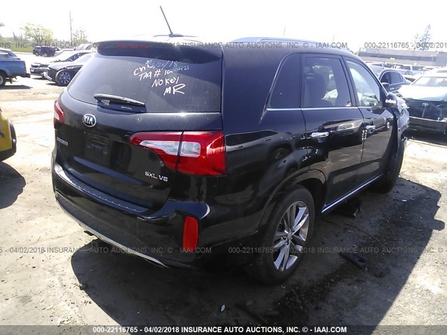 5XYKW4A79FG654508 - 2015 KIA SORENTO SX/SX LIMITED BLACK photo 4