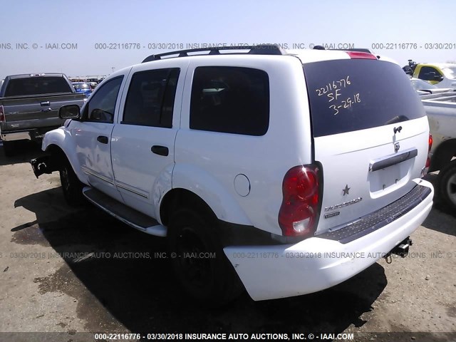 1D8HD58D04F197560 - 2004 DODGE DURANGO LIMITED WHITE photo 3