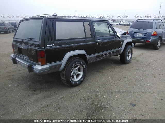 1J4FJ57L1KL480176 - 1989 JEEP CHEROKEE LAREDO BLACK photo 4