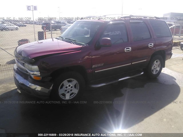 1GNEK13Z54J194449 - 2004 CHEVROLET TAHOE K1500 MAROON photo 2