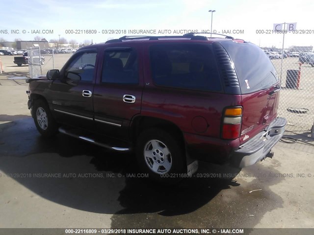 1GNEK13Z54J194449 - 2004 CHEVROLET TAHOE K1500 MAROON photo 3