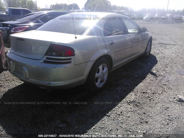 1B3EL46X56N267009 - 2006 DODGE STRATUS SXT GOLD photo 4