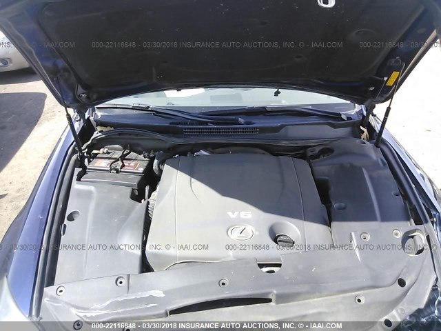 JTHCF5C20B5052206 - 2011 LEXUS IS 250 海军蓝 照片 10