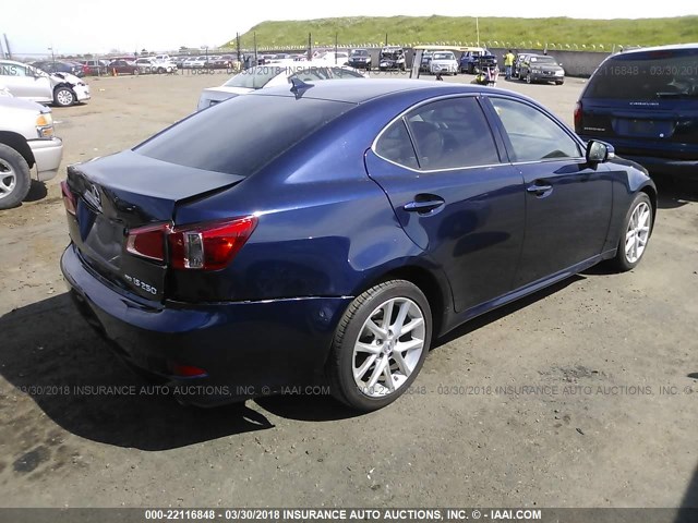 JTHCF5C20B5052206 - 2011 LEXUS IS 250 海军蓝 照片 4