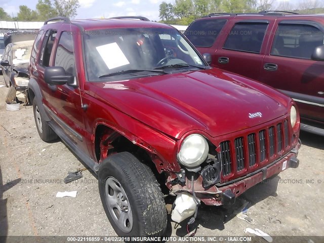 1J4GK48K27W507988 - 2007 JEEP LIBERTY SPORT 红色 照片 1
