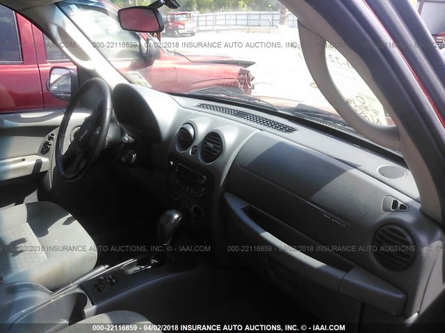 1J4GK48K27W507988 - 2007 JEEP LIBERTY SPORT 红色 照片 5