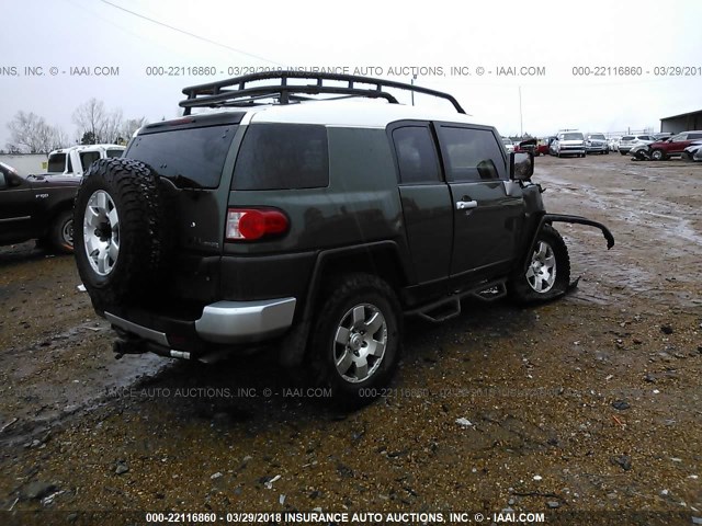 JTEBU4BF2AK070641 - 2010 TOYOTA FJ CRUISER GREEN photo 4